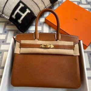 Russia Moscow Hermes Birkin 30CM Barenia Faubourg 34 Fauve Gold Hardware