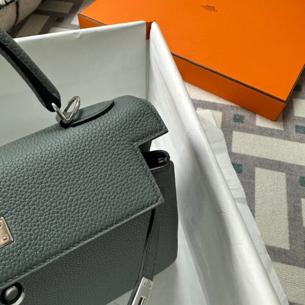 wsxc1722007883920_4 Indonesia Jakarta Hermes Kelly 25CM Togo Leather CK63 Vert Amande Silver Hardware