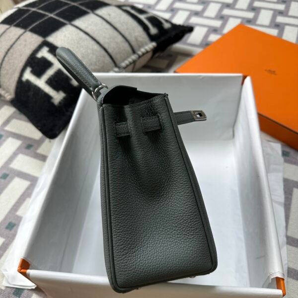 wsxc1722007883920_5 Indonesia Jakarta Hermes Kelly 25CM Togo Leather CK63 Vert Amande Silver Hardware