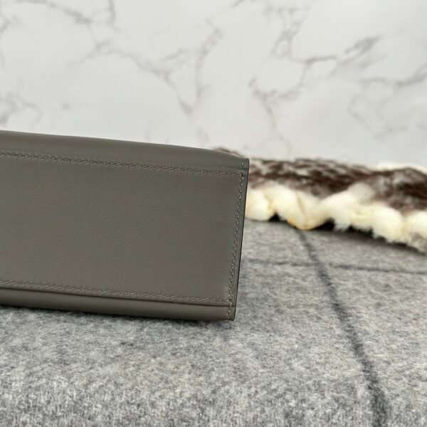 wsxc1722008989113_3 Full Handmade Hermes Swift Leather Kelly Pochette 22cm 0L Gris Meyer Silver Hardware