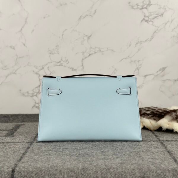 wsxc1722008993415_1 Hermes Bag Price Kelly Pochette 22cm T0 Blue Brume Swift Leather Silver Hardware