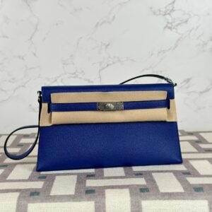 wsxc1722267324876_0 Canada Ottawa Hermes Kelly Elan 27CM Chevre Leather 7T Blue Electric Silver Hardware