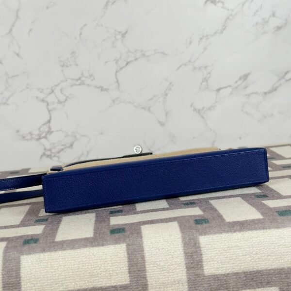 Canada Ottawa Hermes Kelly Elan 27CM Chevre Leather 7T Blue Electric Silver Hardware