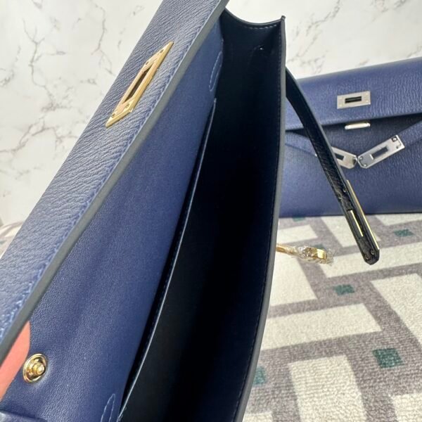 wsxc1722267326989_4 UAE Dubai Hermes Kelly Elan 27CM Chevre Leather CC73 Blue Saphir Gold Hardware