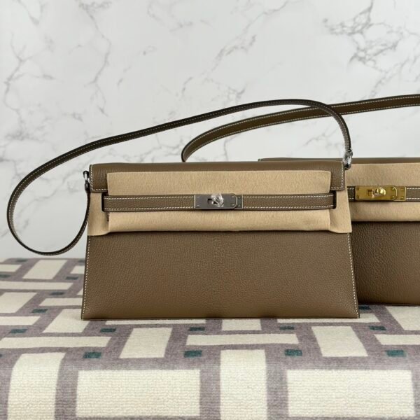 wsxc1722269300146_0 Hong Kong Hermes Kelly Elan 27CM Chevre Leather CK18 Etoupe Silver Hardware