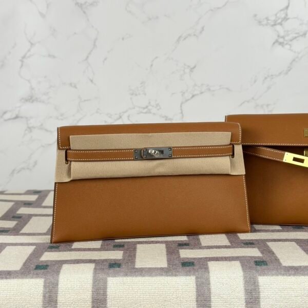 Kuwait Hermes Kelly Elan 27CM Mademe Leather CK37 Gold Silver Hardware