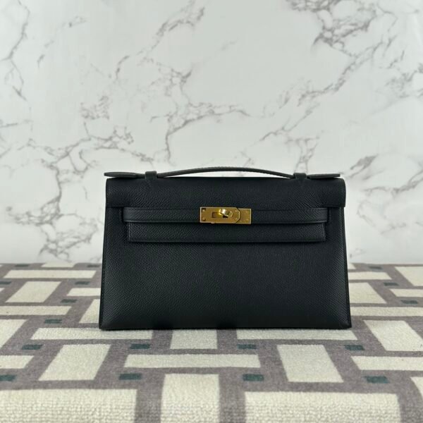 wsxc1723733169527_0 Hermes Bag Price Epsom Leather Kelly Pochette 22CM CC89 Noir Gold Hardware
