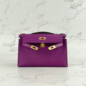 wsxc1723733187124_0 USA Los Angeles Hermes Kelly Pochette 22CM Epsom P9 Anemone Gold Hardware