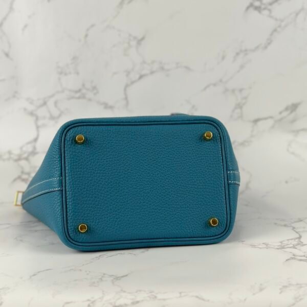 wsxc1723828480281_4 Taiwan Hermes Picotin 18CM Clemence Leather CC75 Blue Jean Gold Hardware