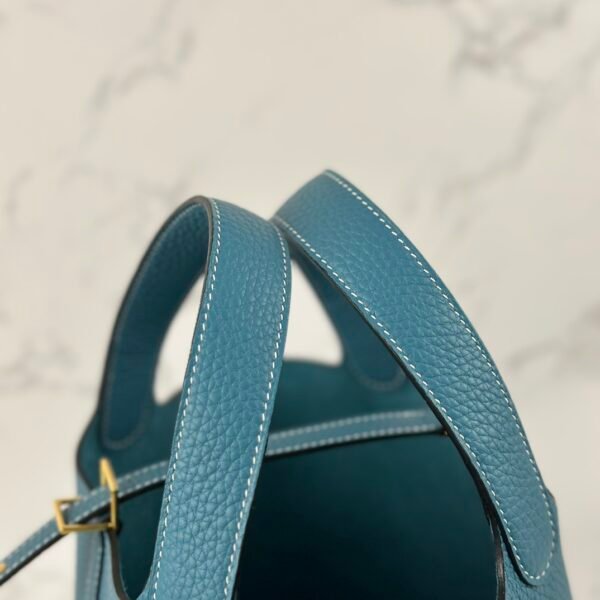 wsxc1723828480281_5 Taiwan Hermes Picotin 18CM Clemence Leather CC75 Blue Jean Gold Hardware