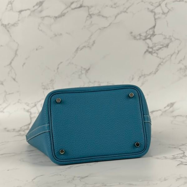 wsxc1723828483116_5 Hermes Bag Price Clemence Leather Picotin 18CM CK75 Blue Jean Silver Hardware