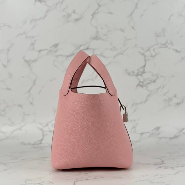 wsxc1723829637833_1 Russia Moscow Hermes Picotin 18CM Clemence Leather 3Q Rose Sakura Silver Hardware