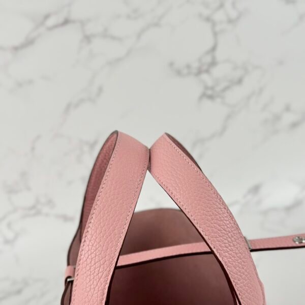 wsxc1723829637833_3 Russia Moscow Hermes Picotin 18CM Clemence Leather 3Q Rose Sakura Silver Hardware