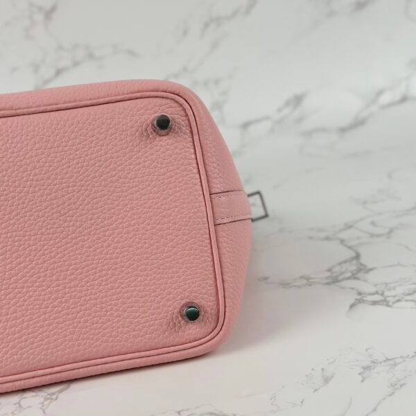 wsxc1723829637833_4 Russia Moscow Hermes Picotin 18CM Clemence Leather 3Q Rose Sakura Silver Hardware