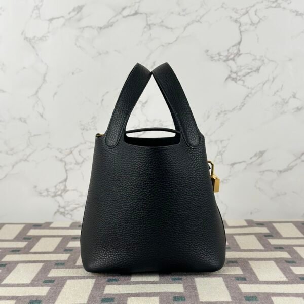 Hermes Bag Price Picotin 18CM Clemence Leather CC89 Noir Gold Hardware