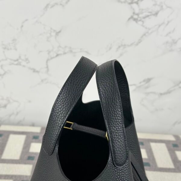 Hermes Bag Price Picotin 18CM Clemence Leather CC89 Noir Gold Hardware