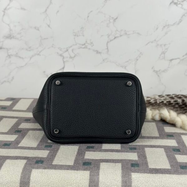 wsxc1723913257818_5 Korea Seoul Hermes CK89 Noir Clemence Leather Picotin 18CM Silver Hardware