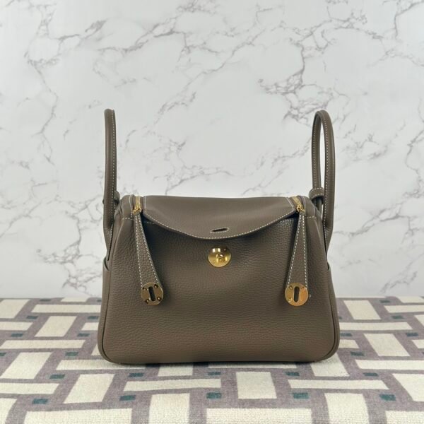 Canada Toronto Hermes Lindy 26CM Clemence Leather CC18 Etoupe Gold Hardware