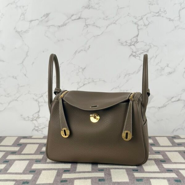 Canada Toronto Hermes Lindy 26CM Clemence Leather CC18 Etoupe Gold Hardware