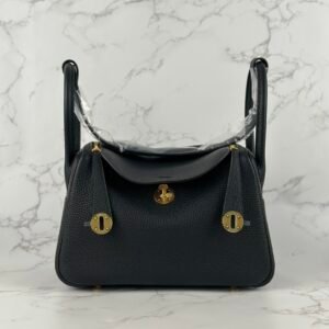 wsxc1724164318972_0 USA New York Hermes Clemence Leather Lindy 26CM CC89 Noir Gold Hardware