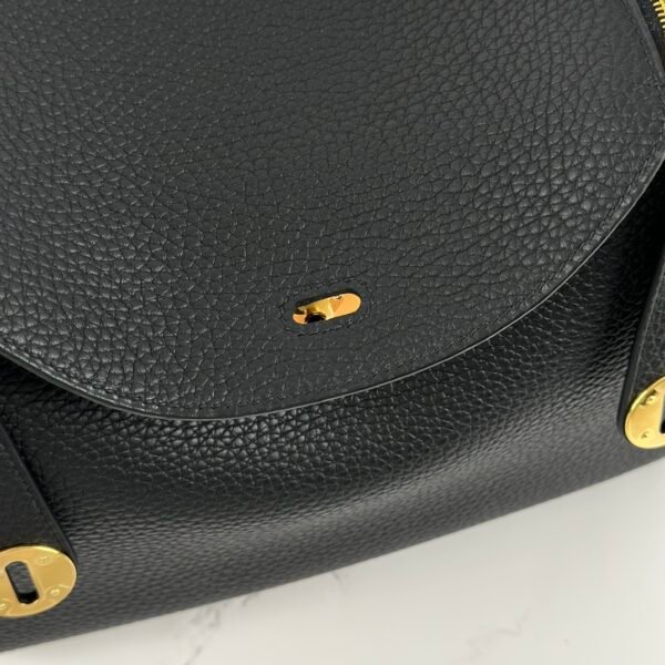 USA New York Hermes Clemence Leather Lindy 26CM CC89 Noir Gold Hardware