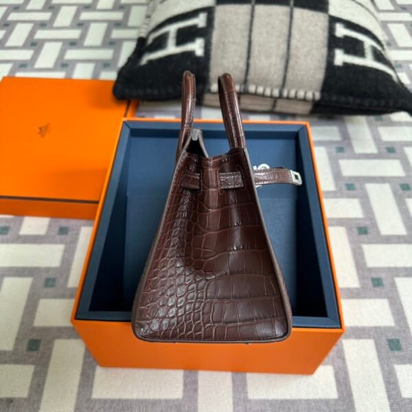 Canada Ottawa Hermes Havana Matte Alligator Crocodile Birkin Sellier 20CM Silver Hardware