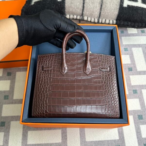Canada Ottawa Hermes Havana Matte Alligator Crocodile Birkin Sellier 20CM Silver Hardware