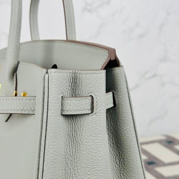 wsxc1724941126045_5 Handmade Hermes Togo Leather Birkin 25CM CC80 Gris Pearl Gold Hardware