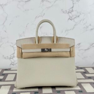 wsxc1724942953983_0 Hermes Bag Price Birkin Touch 25CM Matte Alligator Crocodile / Togo 8L Beton Silver Hardware