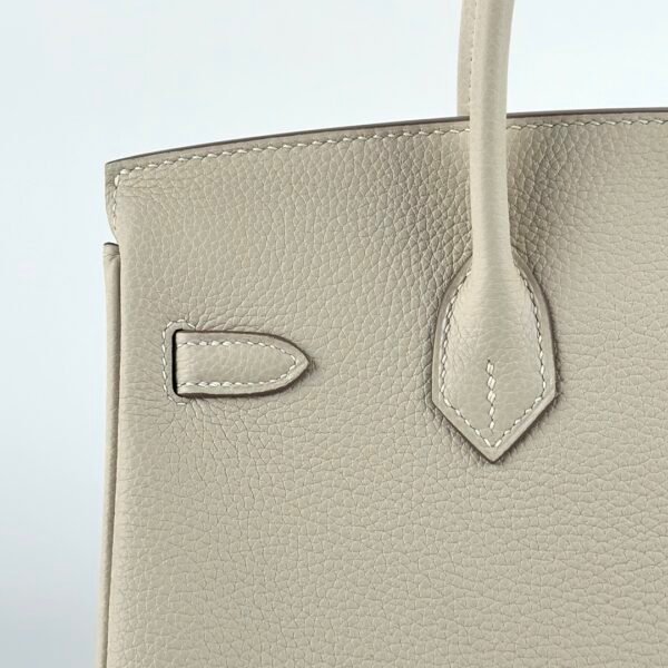 UB Hermes Bag Birkin 25CM Togo Leather CC10 Craie Gold Hardware