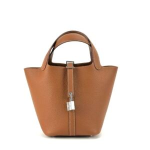 UK London Hermes Picotin 18CM CK37 Gold Clemence Leather Silver Hardware