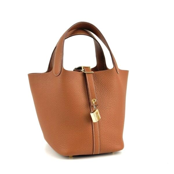 wsxc1725461523323_0 Hermes Bag Price CC37 Gold Clemence Leather Picotin 18CM Gold Hardware