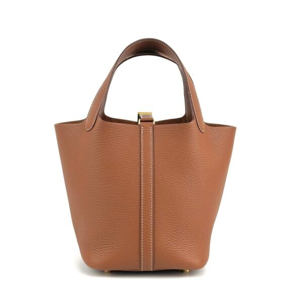 wsxc1725461523323_1 Hermes Bag Price CC37 Gold Clemence Leather Picotin 18CM Gold Hardware