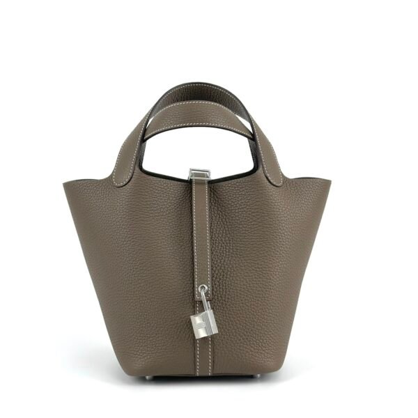 Singapore Kuala Lumpur Hermes Picotin 18CM Clemence Leather CK18 Etoupe Silver Hardware