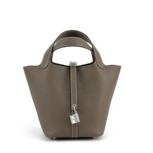 Singapore Kuala Lumpur Hermes Picotin 18CM Clemence Leather CK18 Etoupe Silver Hardware