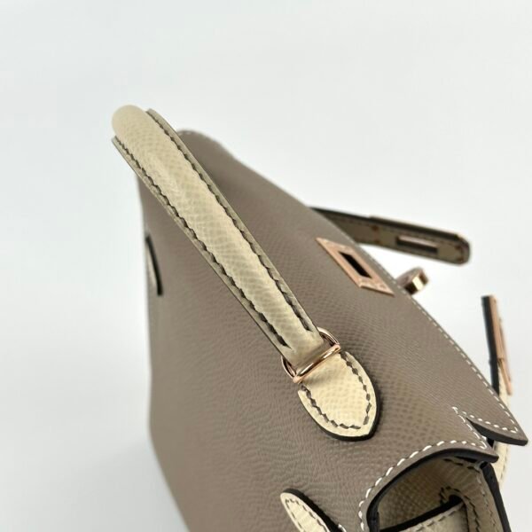 wsxc1725463207240_4 Hong Kong Hermes Epsom Mini Kelly 19CM M8 Gris Asphalt / 10 Craie Rose Gold Hardware