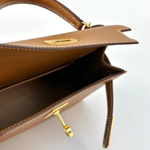 wsxc1726074090033_4 Hermes Bag Images Mini Kelly 19CM CC37 Gold Epsom Leather Gold Hardware