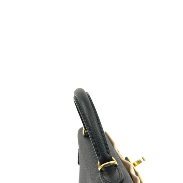 Saudi Arabia Riyadh Hermes Epsom Leather CC89 Noir Mini Kelly 19CM Gold Hardware
