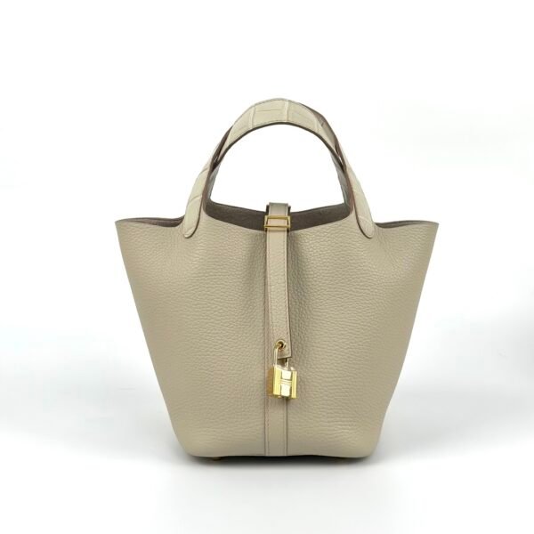 wsxc1727101798114_1-1 Australia Sydney Hermes Picotin Touch 18CM 8L Beton Clemence / Matte Crocodile Gold Hardware