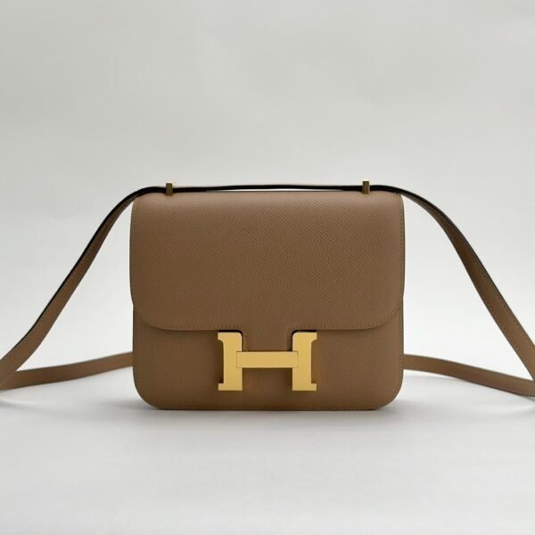 Hermes Bag Images Constance 18CM Epsom Leather 0M Chai Gold Hardware