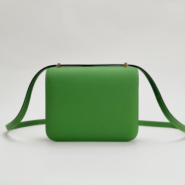 USA New York Hermes Constance 18CM Epsom Y8 Vert Yucca Gold Hardware