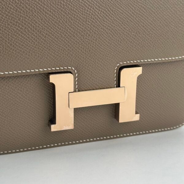 UK London Hermes Constance 18CM Epsom CC18 Etoupe Grey Rose Gold Hardware