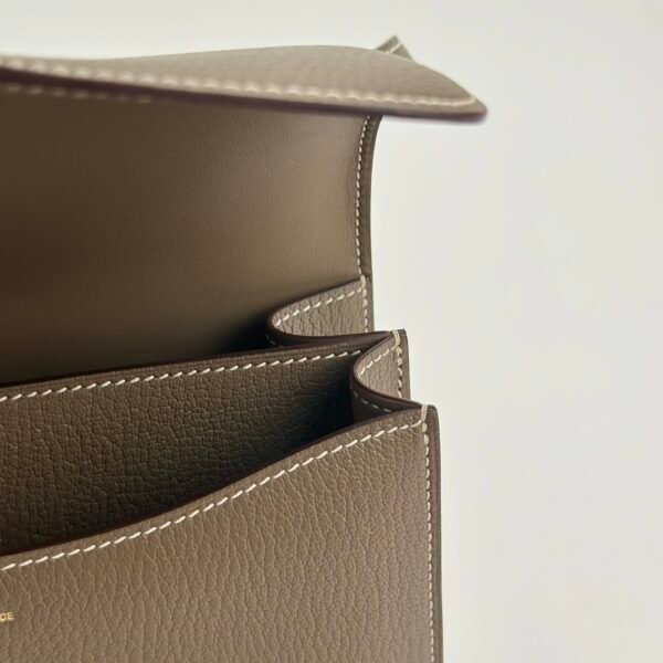 Korea Seoul Hermes Chevre Leather Constance 18CM CC18 Etoupe Gold Hardware