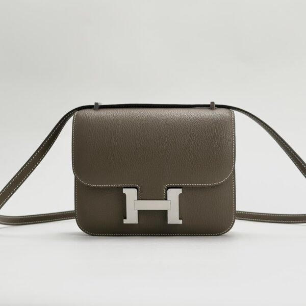 wsxc1727446033642_0-1 Hermes Bag Price Constance 18CM Chevre Leather CK18 Etoupe Silver Hardware