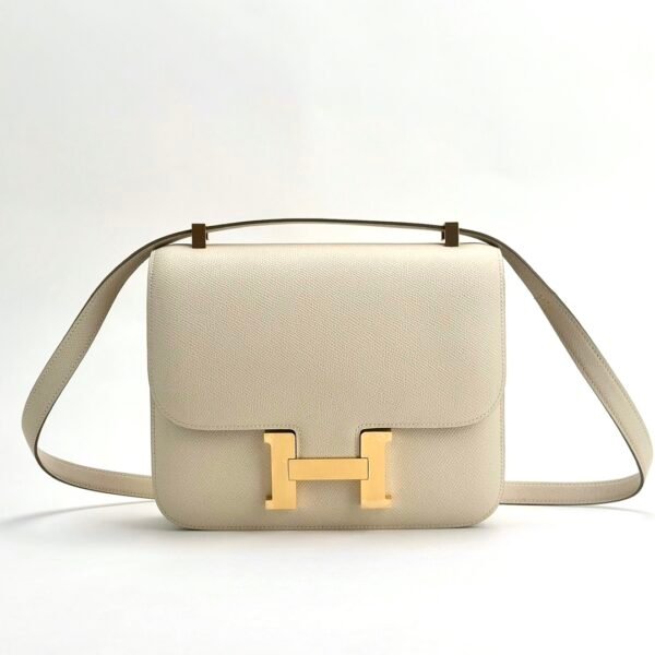 Australia Canberra Hermes Epsom Leather Constance 18CM CC10 Craie Gold Hardware