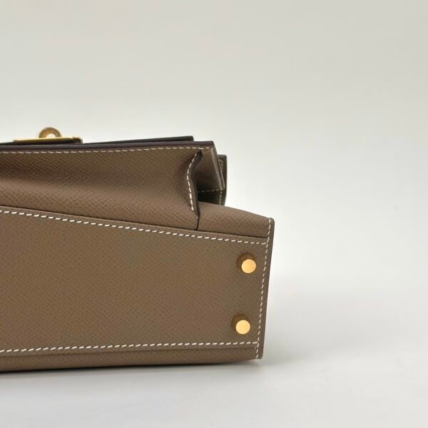 Hong Kong Hermes Kelly Desordre 20CM Epsom CC18 Etoupe Gold Hardware