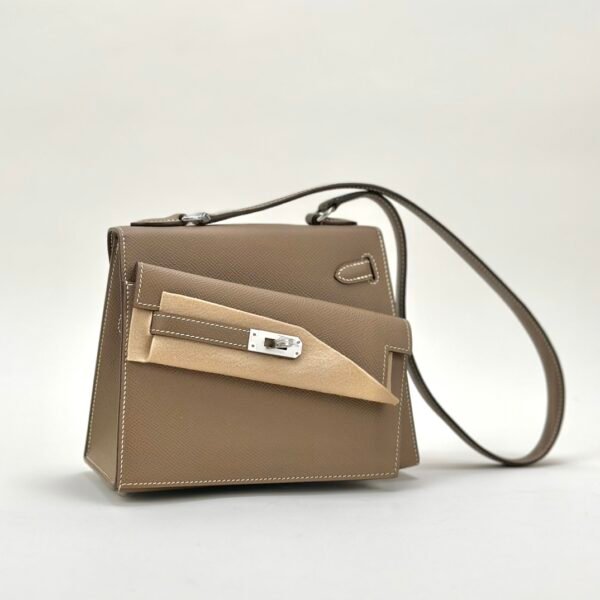 Hermes Bag Price CK18 Etoupe Epsom Kelly Desordre 20CM Silver Hardware