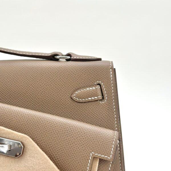 Hermes Bag Price CK18 Etoupe Epsom Kelly Desordre 20CM Silver Hardware