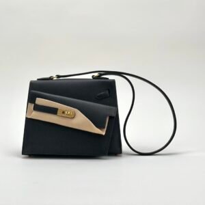 UK London Hermes Epsom Kelly Desordre 20CM CC89 Noir Gold Hardware