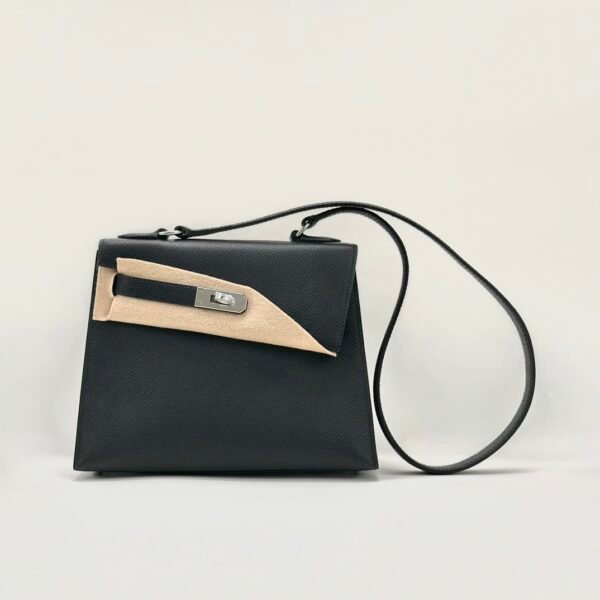 Hermes Kelly Desordre 20 Images Epsom Leather CK89 Noir Silver Hardware